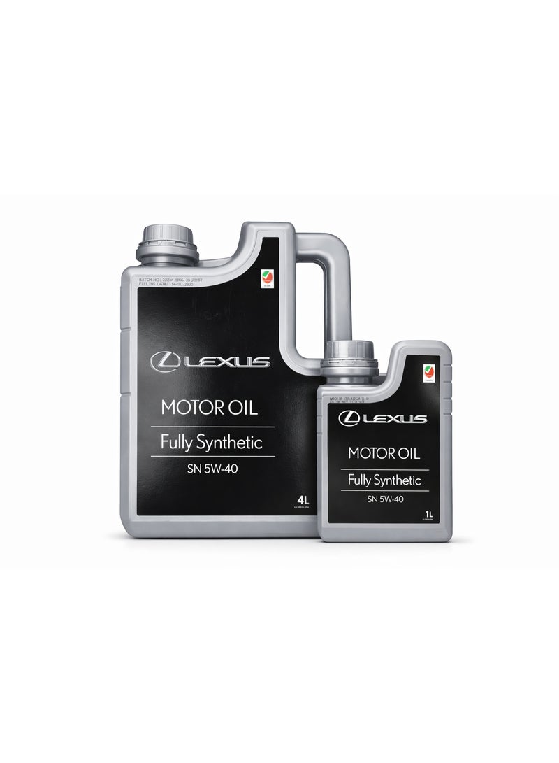 زيت محرك لكزس صناعي كامل SN 5W-40 – عبوة اقتصادية (4 لتر + 1 لتر)